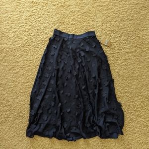 NWT, RACHEL Rachel Roy Midi Skirt, Size 0, Navy